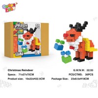 Reindeer mini building block toys Christmas educational model block set