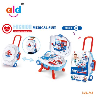 L666-24A OLD COLOR ALD Play house medical toys with light and music simulation doctor set playhouse toy